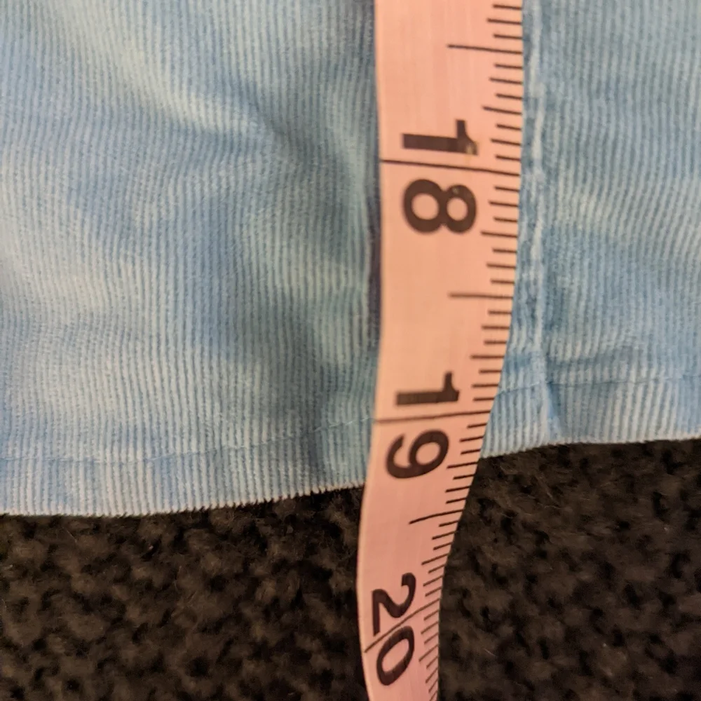 Talbot's size Petite small light blue corduroy snap down shirt - Picture 12 of 12